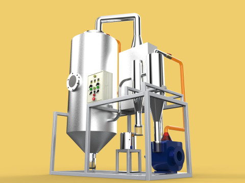 CENTRIFUGAL SPRAY DRYER MACHINE SPRAYING DRYING POWDER GRANULE 3D Model