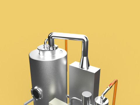 CENTRIFUGAL SPRAY DRYER MACHINE SPRAYING DRYING POWDER GRANULE 3D Model