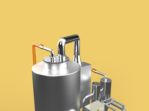 CENTRIFUGAL SPRAY DRYER MACHINE SPRAYING DRYING POWDER GRANULE 3D Model