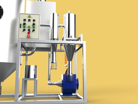 CENTRIFUGAL SPRAY DRYER MACHINE SPRAYING DRYING POWDER GRANULE 3D Model