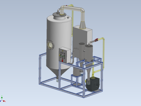 CENTRIFUGAL SPRAY DRYER MACHINE SPRAYING DRYING POWDER GRANULE 3D Model