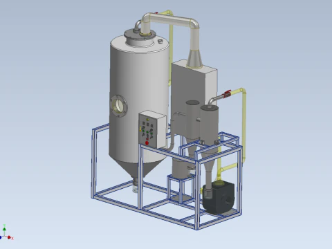 CENTRIFUGAL SPRAY DRYER MACHINE SPRAYING DRYING POWDER GRANULE 3D Model