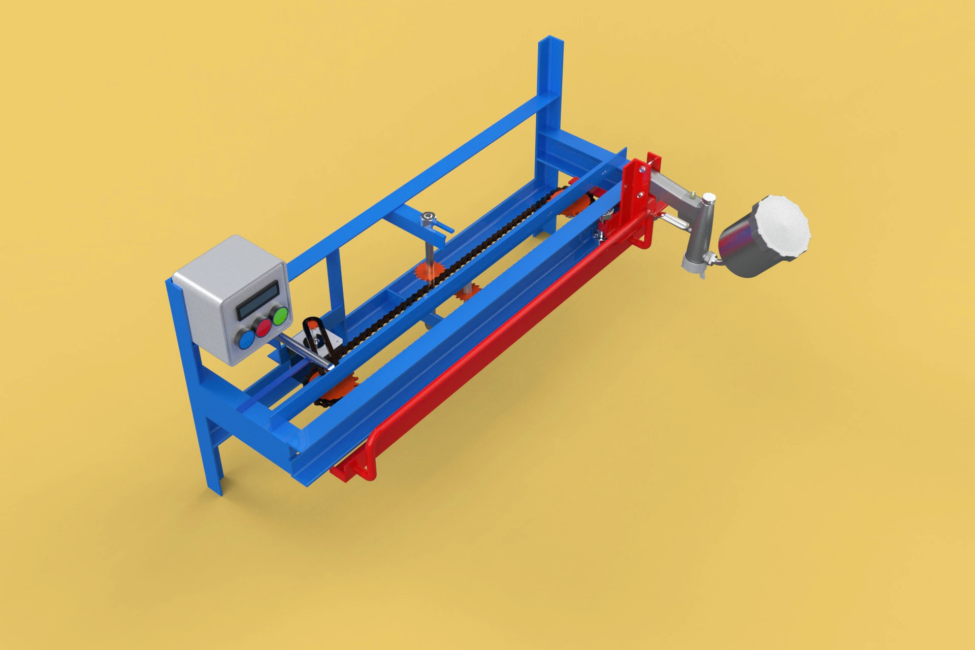 AUTOMATIC PAINT SPRAYING MACHINE SPRAYER COATING AIRBRUSH TOOL 3D Model .c4d .max .obj .3ds .fbx .stl .blend