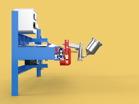 AUTOMATIC PAINT SPRAYING MACHINE SPRAYER COATING AIRBRUSH TOOL 3Dモデル