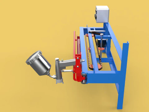 AUTOMATIC PAINT SPRAYING MACHINE SPRAYER COATING AIRBRUSH TOOL 3D Model