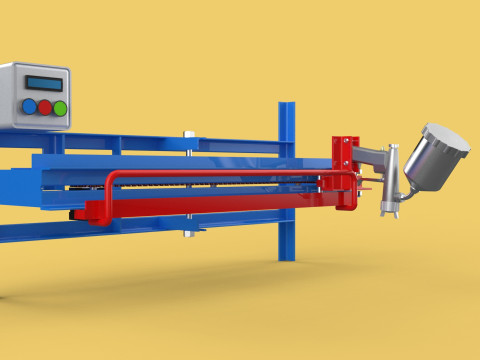 AUTOMATIC PAINT SPRAYING MACHINE SPRAYER COATING AIRBRUSH TOOL 3Dモデル