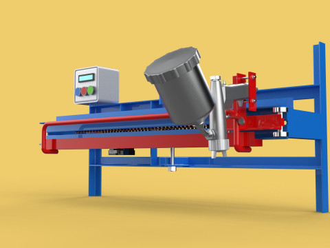AUTOMATIC PAINT SPRAYING MACHINE SPRAYER COATING AIRBRUSH TOOL 3Dモデル