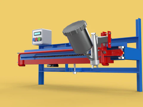 AUTOMATIC PAINT SPRAYING MACHINE SPRAYER COATING AIRBRUSH TOOL 3D Model