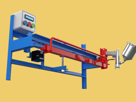 AUTOMATIC PAINT SPRAYING MACHINE SPRAYER COATING AIRBRUSH TOOL 3Dモデル