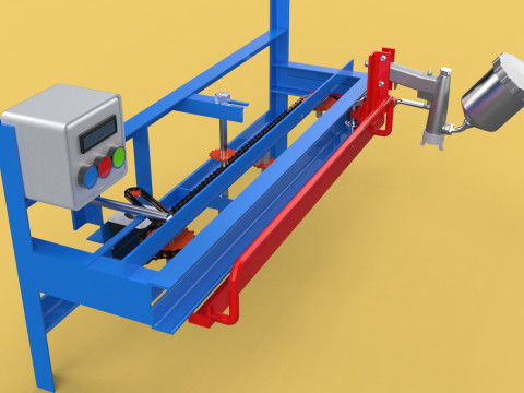 AUTOMATIC PAINT SPRAYING MACHINE SPRAYER COATING AIRBRUSH TOOL 3Dモデル