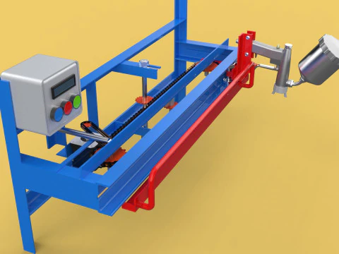 AUTOMATIC PAINT SPRAYING MACHINE SPRAYER COATING AIRBRUSH TOOL 3D Model