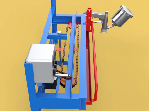 AUTOMATIC PAINT SPRAYING MACHINE SPRAYER COATING AIRBRUSH TOOL 3D Model
