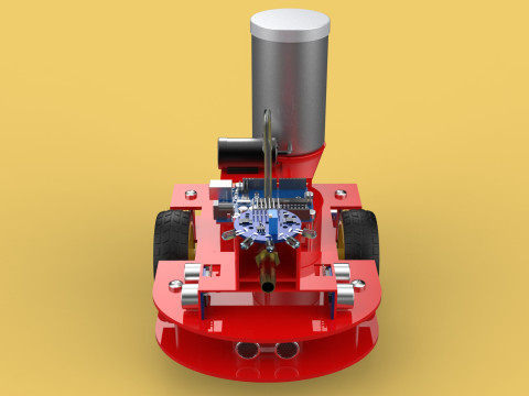 AUTONOMOUS FIRE FIGHTING ROBOT VEHICLE EXTINGUISHER SPRAYER UGV 3D Модель