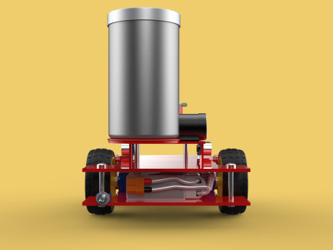 AUTONOMOUS FIRE FIGHTING ROBOT VEHICLE EXTINGUISHER SPRAYER UGV 3D Модель