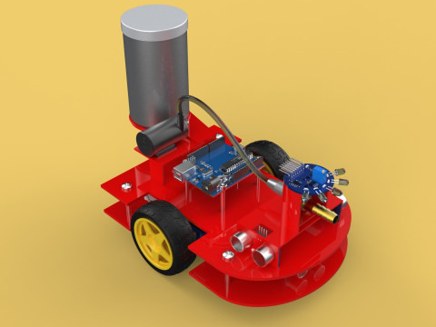 AUTONOMOUS FIRE FIGHTING ROBOT VEHICLE EXTINGUISHER SPRAYER UGV 3D Модель