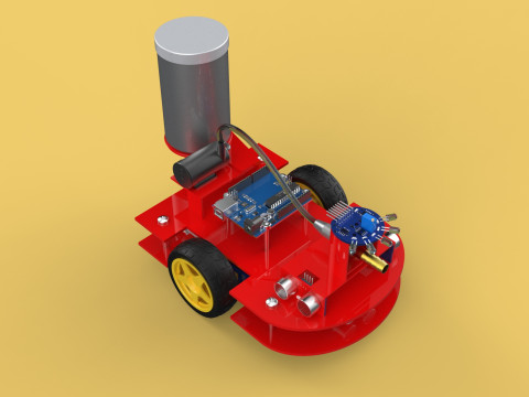 AUTONOMOUS FIRE FIGHTING ROBOT VEHICLE EXTINGUISHER SPRAYER UGV 3D Модель