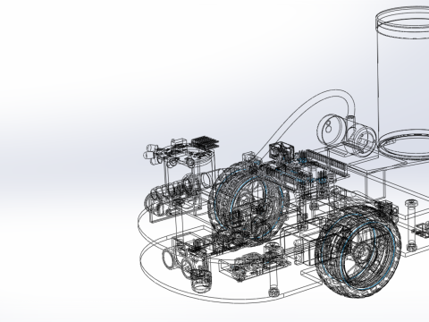 AUTONOMOUS FIRE FIGHTING ROBOT VEHICLE EXTINGUISHER SPRAYER UGV 3D Модель