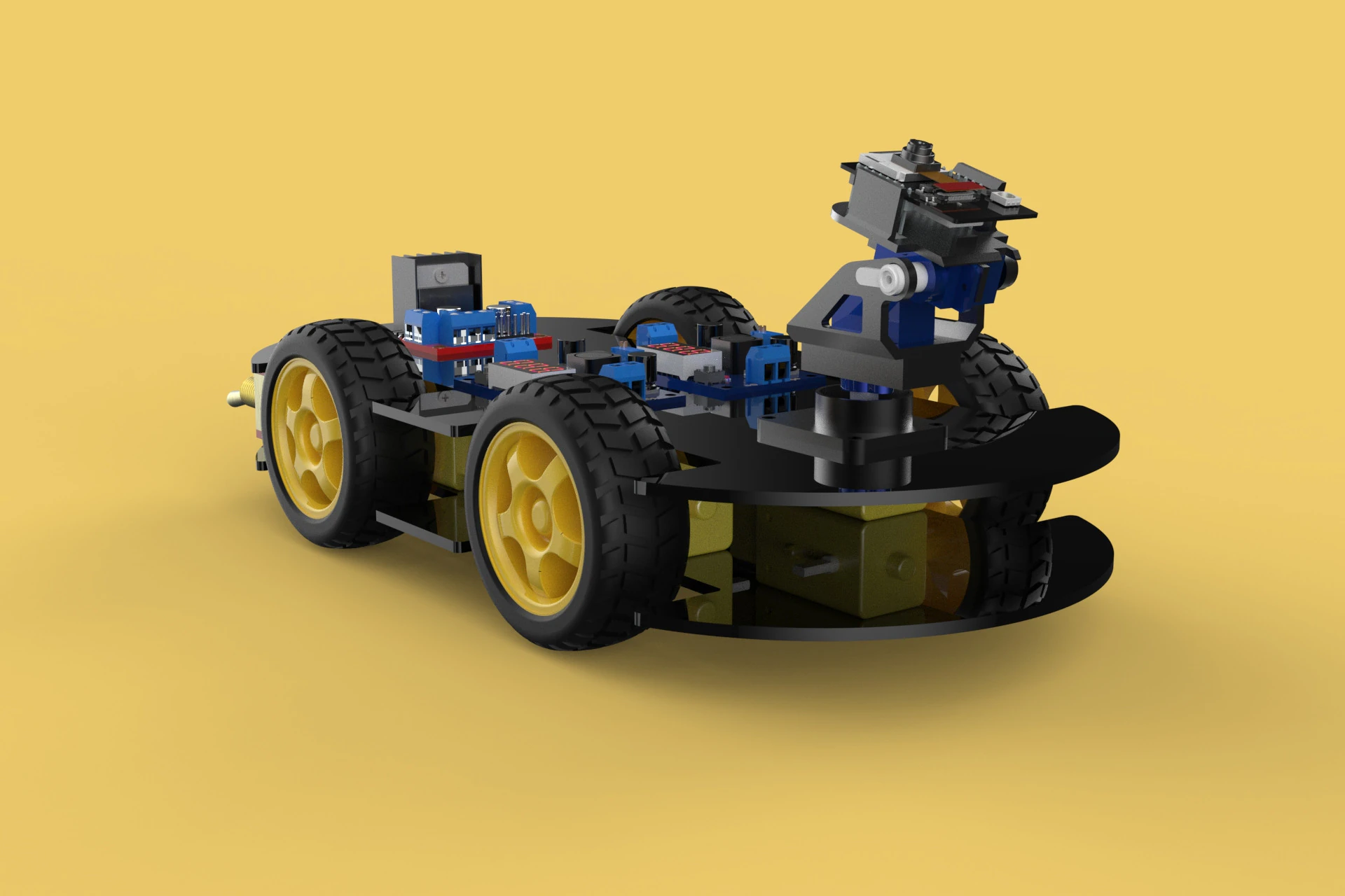 SURVEILLANCE ROBOT CAMERA SECURITY SMART CAR PATROL AUTONOMOUS 3D Model .c4d .max .obj .3ds .fbx .stl .blend 