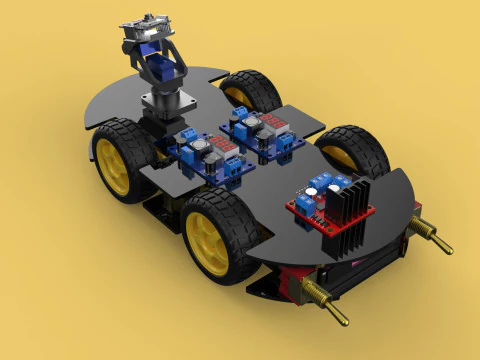 SURVEILLANCE ROBOT CAMERA SECURITY SMART CAR PATROL AUTONOMOUS 3D Model