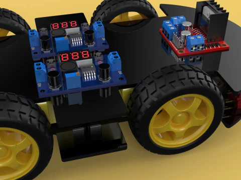 SURVEILLANCE ROBOT CAMERA SECURITY SMART CAR PATROL AUTONOMOUS 3D Model