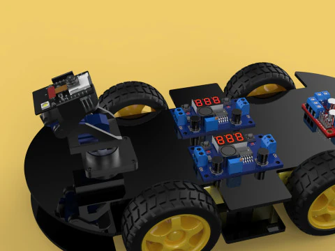 SURVEILLANCE ROBOT CAMERA SECURITY SMART CAR PATROL AUTONOMOUS 3D Model