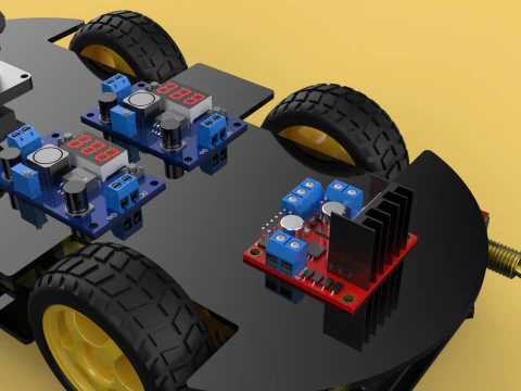 SURVEILLANCE ROBOT CAMERA SECURITY SMART CAR PATROL AUTONOMOUS 3D Model