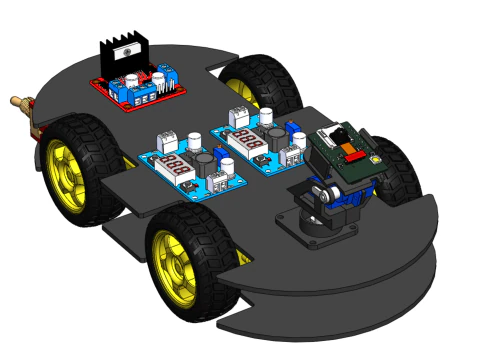 SURVEILLANCE ROBOT CAMERA SECURITY SMART CAR PATROL AUTONOMOUS 3D Model
