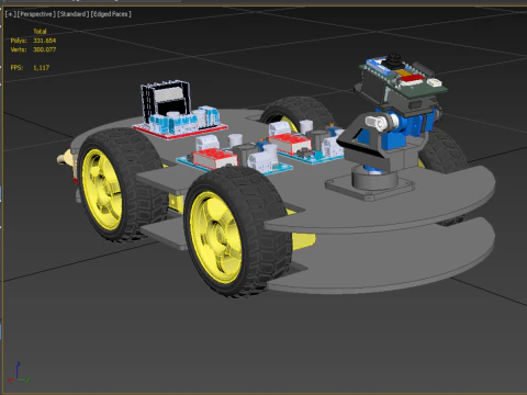 SURVEILLANCE ROBOT CAMERA SECURITY SMART CAR PATROL AUTONOMOUS 3D Model