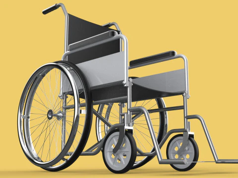 STANDARD MEDICAL WHEELCHAIR MANUAL WHEEL CHAIR MOBILITY 3D Model