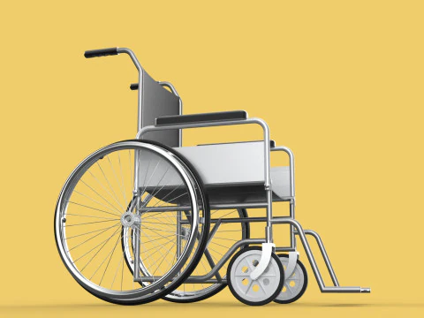 STANDARD MEDICAL WHEELCHAIR MANUAL WHEEL CHAIR MOBILITY 3D Model