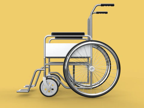 STANDARD MEDICAL WHEELCHAIR MANUAL WHEEL CHAIR MOBILITY 3D Model