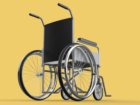 STANDARD MEDICAL WHEELCHAIR MANUAL WHEEL CHAIR MOBILITY 3D Model