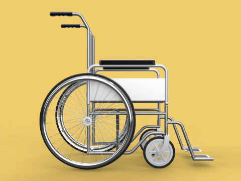 STANDARD MEDICAL WHEELCHAIR MANUAL WHEEL CHAIR MOBILITY 3D Model