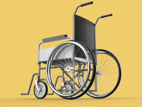 STANDARD MEDICAL WHEELCHAIR MANUAL WHEEL CHAIR MOBILITY 3D Model