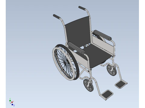 STANDARD MEDICAL WHEELCHAIR MANUAL WHEEL CHAIR MOBILITY 3D Model