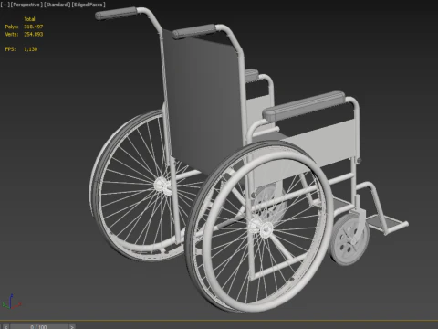 STANDARD MEDICAL WHEELCHAIR MANUAL WHEEL CHAIR MOBILITY 3D Model
