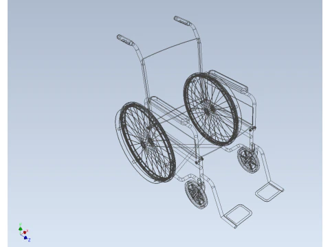 STANDARD MEDICAL WHEELCHAIR MANUAL WHEEL CHAIR MOBILITY 3D Model