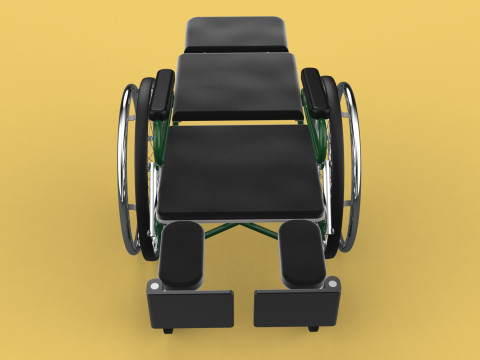 RECLINING RECLINE TILT LYING MANUAL FOLDING WHEELCHAIR MEDICAL Modello 3D