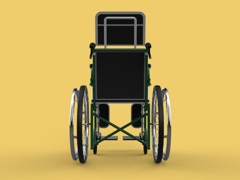 RECLINING RECLINE TILT LYING MANUAL FOLDING WHEELCHAIR MEDICAL Modello 3D