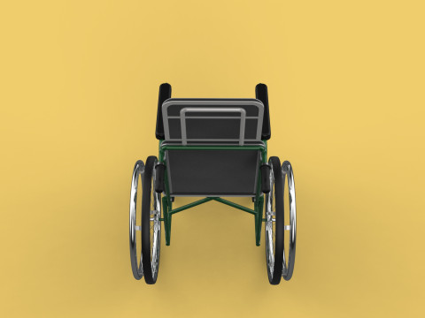 RECLINING RECLINE TILT LYING MANUAL FOLDING WHEELCHAIR MEDICAL Modello 3D