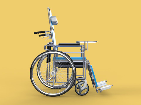 MULTIFUNCTION WHEELCHAIR COMMODE CLOSET TOILET RECLINING FOLDING Modello 3D
