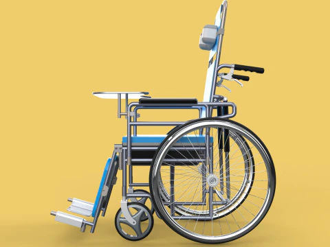 MULTIFUNCTION WHEELCHAIR COMMODE CLOSET TOILET RECLINING FOLDING 3D Model