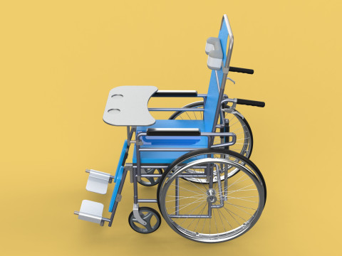 MULTIFUNCTION WHEELCHAIR COMMODE CLOSET TOILET RECLINING FOLDING Modello 3D