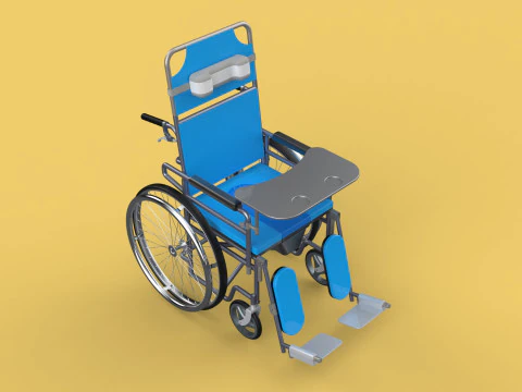 MULTIFUNCTION WHEELCHAIR COMMODE CLOSET TOILET RECLINING FOLDING 3D Model