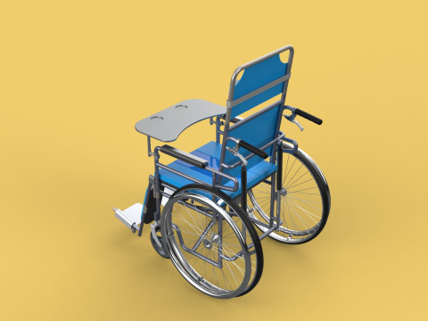 MULTIFUNCTION WHEELCHAIR COMMODE CLOSET TOILET RECLINING FOLDING Modello 3D