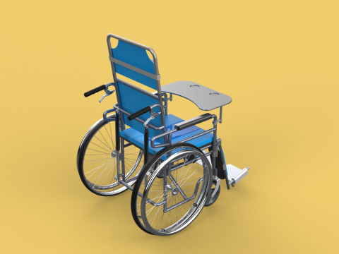 MULTIFUNCTION WHEELCHAIR COMMODE CLOSET TOILET RECLINING FOLDING Modello 3D
