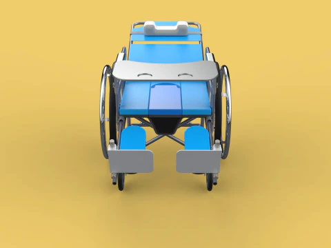 MULTIFUNCTION WHEELCHAIR COMMODE CLOSET TOILET RECLINING FOLDING 3D Model