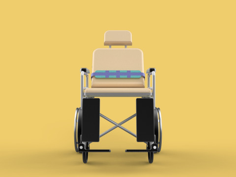 MULTIPURPOSE WHEELCHAIR COMMODE CLOSET TOILET RECLINE FOLDABLE 3Dモデル