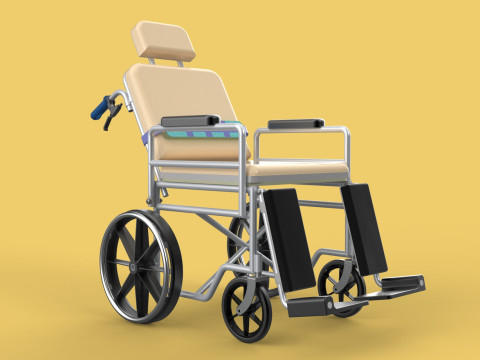 MULTIPURPOSE WHEELCHAIR COMMODE CLOSET TOILET RECLINE FOLDABLE 3Dモデル