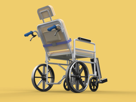 MULTIPURPOSE WHEELCHAIR COMMODE CLOSET TOILET RECLINE FOLDABLE 3Dモデル